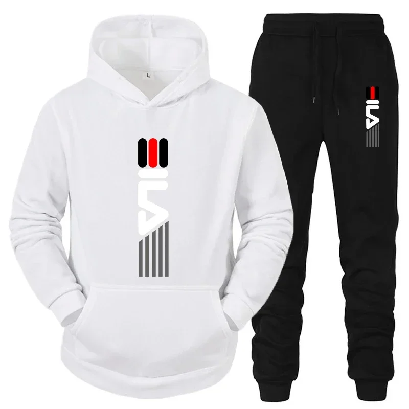 Jogger Sweatpants Men - ชุดวอร์มผู้ชาย เสื้อฮู้ด+กางเกงวอร์ม 2 ชิ้น ชุดกีฬา ชุดลำลอง