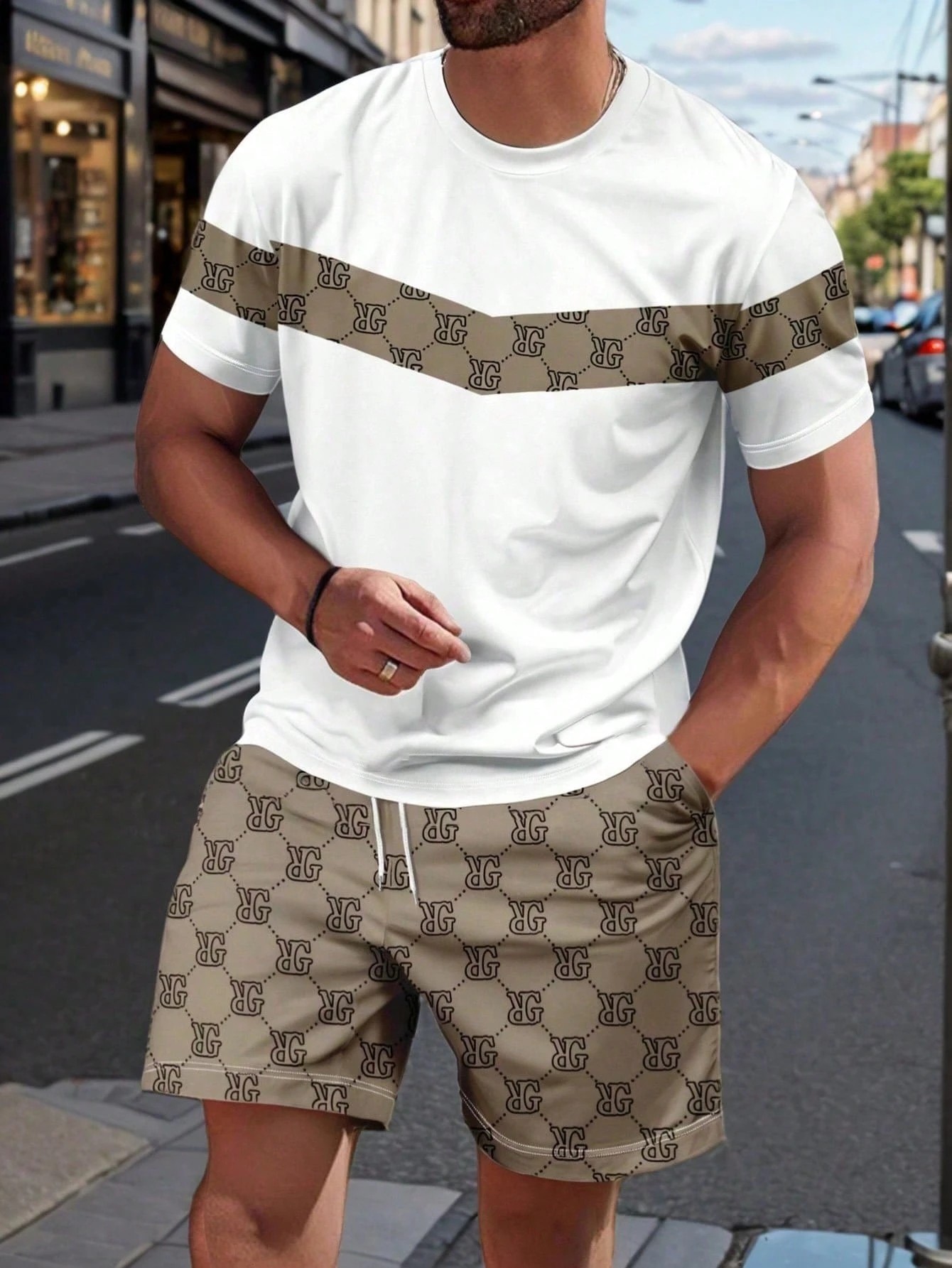 Mens Fashion Style - ชุดสูทผู้ชายฤดูร้อนปี 2026 ลายพิมพ์ 3 มิติ ระบายอากาศได้ดี