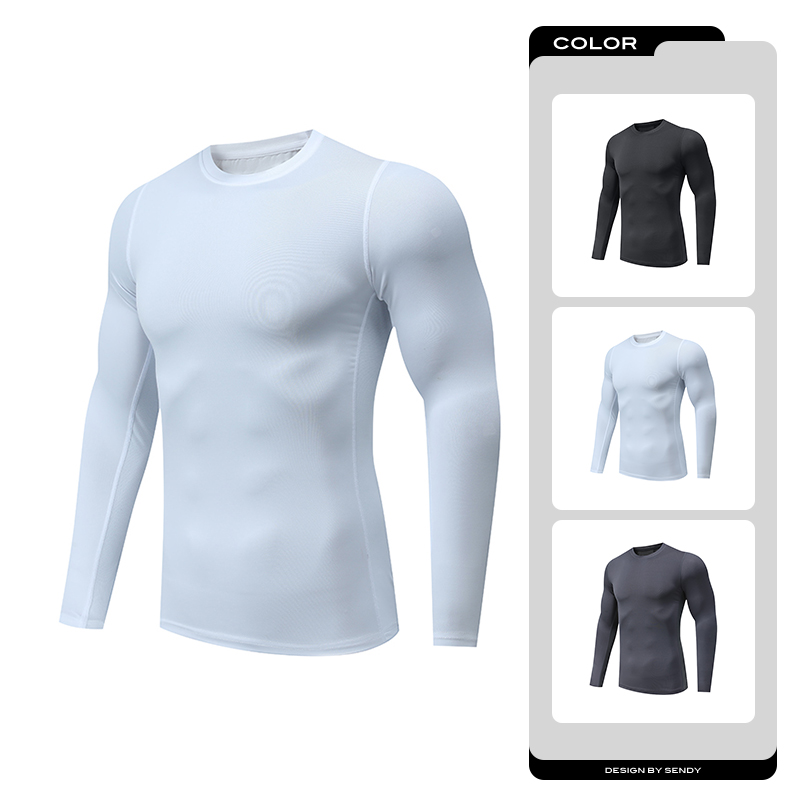 Track Suit Men - เสื้อยืดรัดรูปสำหรับวิ่งผู้ชาย แขนยาว เสื้อกีฬา เสื้อยืดออกกำลังกาย เสื้อวอร์มวิ่ง เสื้อแทรคสูท