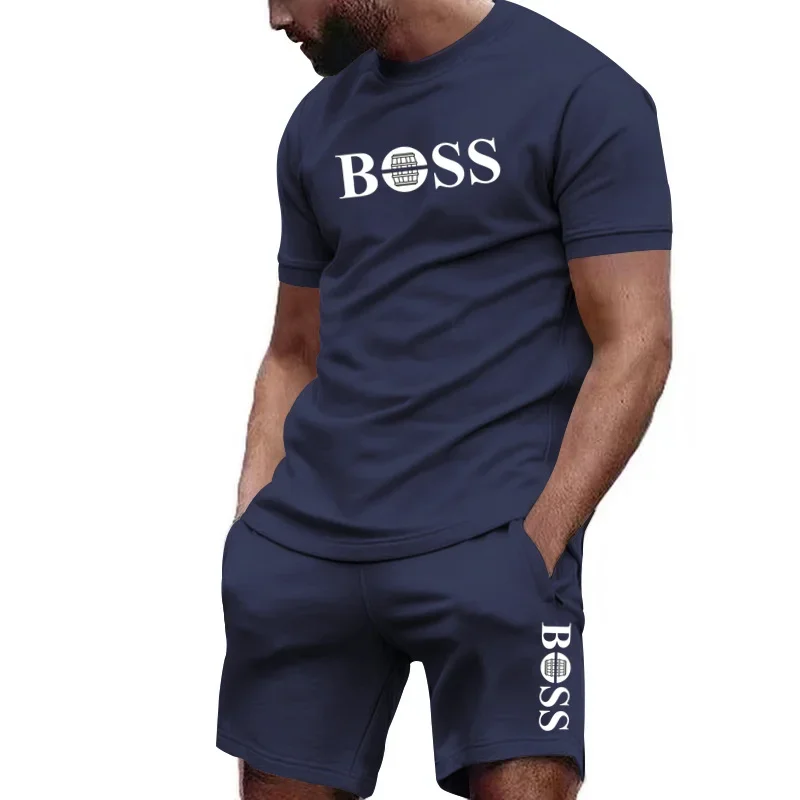 Men'S Fashion Trends 2025 - ชุดวอร์มตาข่ายสองชิ้นสำหรับผู้ชายฤดูร้อนปี 2026 เสื้อยืดแขนสั้นและกางเกงขาสั้น ชุดออกกำลังกายและวิ่ง โปรโมชั่นพิเศษเฉพาะช่วงเวลาจำกัด