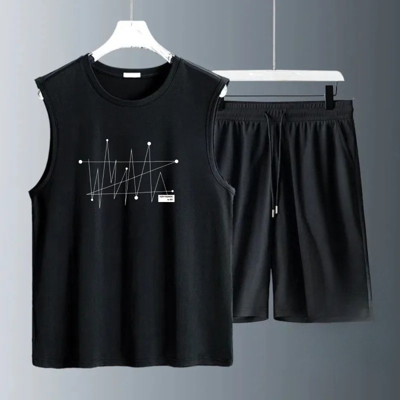 Track Suit Men - ชุดเสื้อกล้ามผู้ชาย 2026 สำหรับฤดูร้อน แห้งเร็ว ระบายอากาศได้ดี เหมาะสำหรับกีฬา