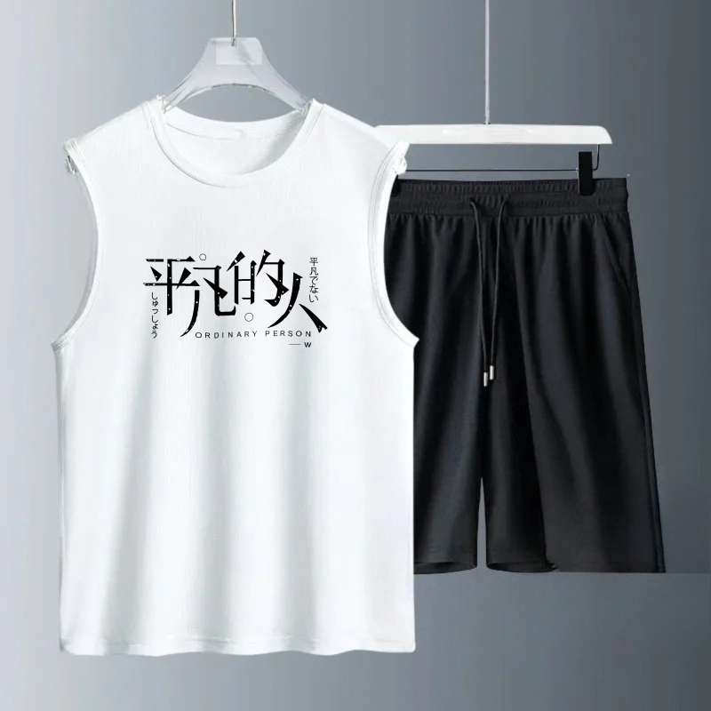 Track Suit Men - ชุดเสื้อกล้ามผู้ชาย 2026 ชุดกีฬาแห้งเร็วสำหรับฤดูร้อน Y2k ชุดชายหาด ระบายอากาศได้ดี