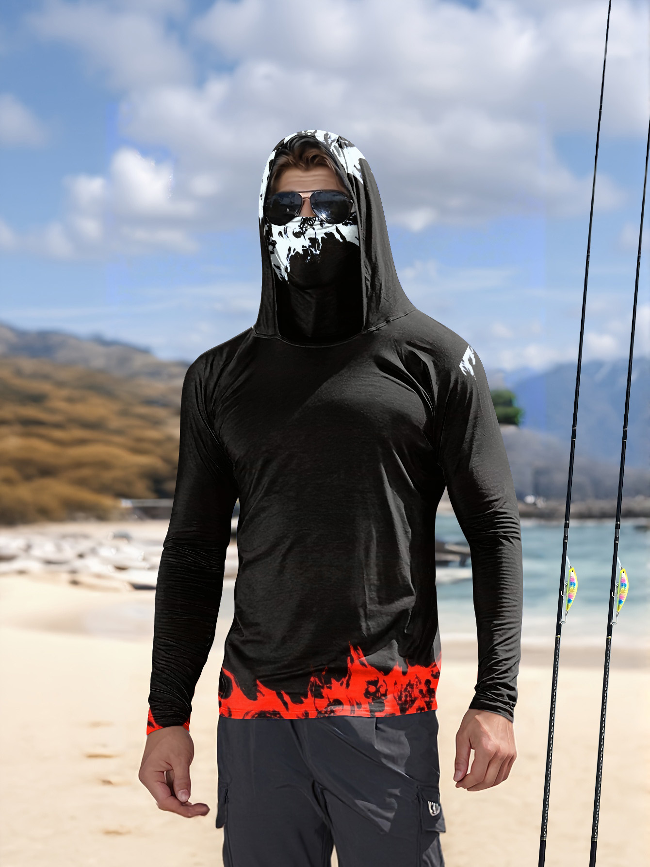 Men'S Fashion Trends 2025 - เสื้อตกปลาผู้ชายแบบมีฮู้ด แขนยาว เสื้อผ้าตกปลา เสื้อยืดตกปลา ป้องกันรังสียูวี เสื้อตกปลา