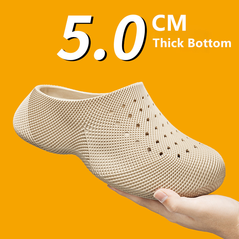 Men'S Fashion For 30 Year Olds - รองเท้าแตะรัดส้นแบบหนาสำหรับคู่รักแฟชั่นฤดูร้อนปี 2026 รองเท้าลำลอง EVA แบบสวมสำหรับผู้ชาย รองเท้าชายหาดสุดหรู