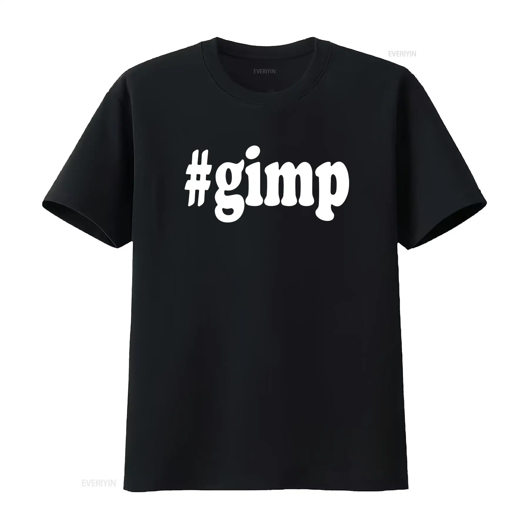 Mens Fashion Hashtags - เสื้อยืด Gimp Hashtag ลายตลก สีดำขาว ผ้าฝ้ายวินเทจ