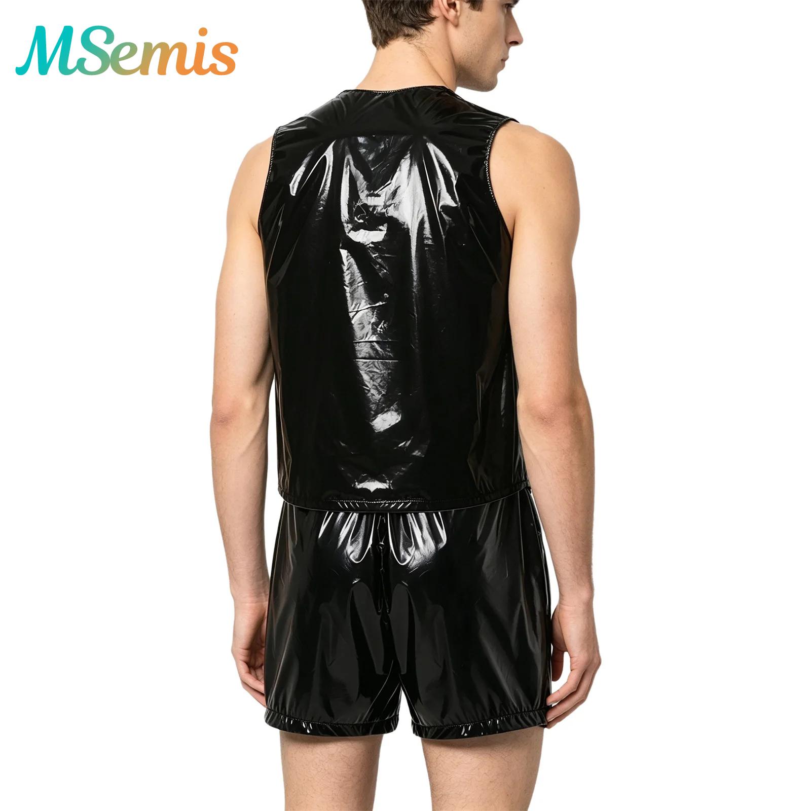 Track Suit Men - ชุดกีฬาผู้ชายแบบกันน้ำ เสื้อกล้ามและกางเกงบ็อกเซอร์ติดกระดุมด้านข้าง ชุดสองชิ้น เสื้อผ้าสำหรับผู้พิการและผู้ที่มีความต้องการพิเศษ