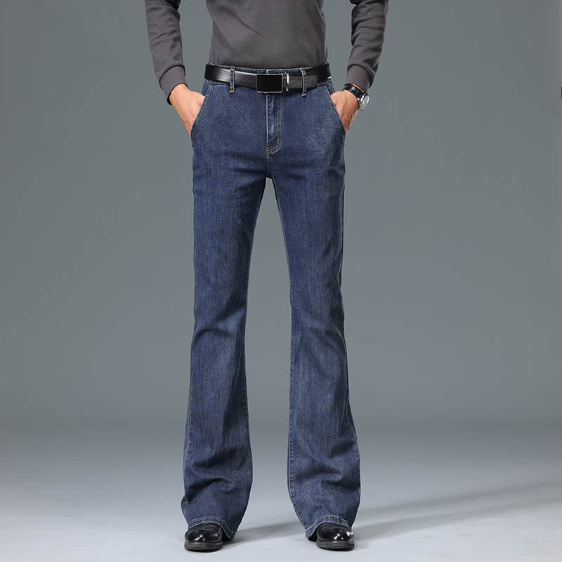 Men'S Fashion Jeans And Boots - กางเกงยีนส์เดนิมทรงขาบานสำหรับผู้ชาย ทรงวินเทจ บูทคัท ทรงกระบอกขาตรง แฟชั่น