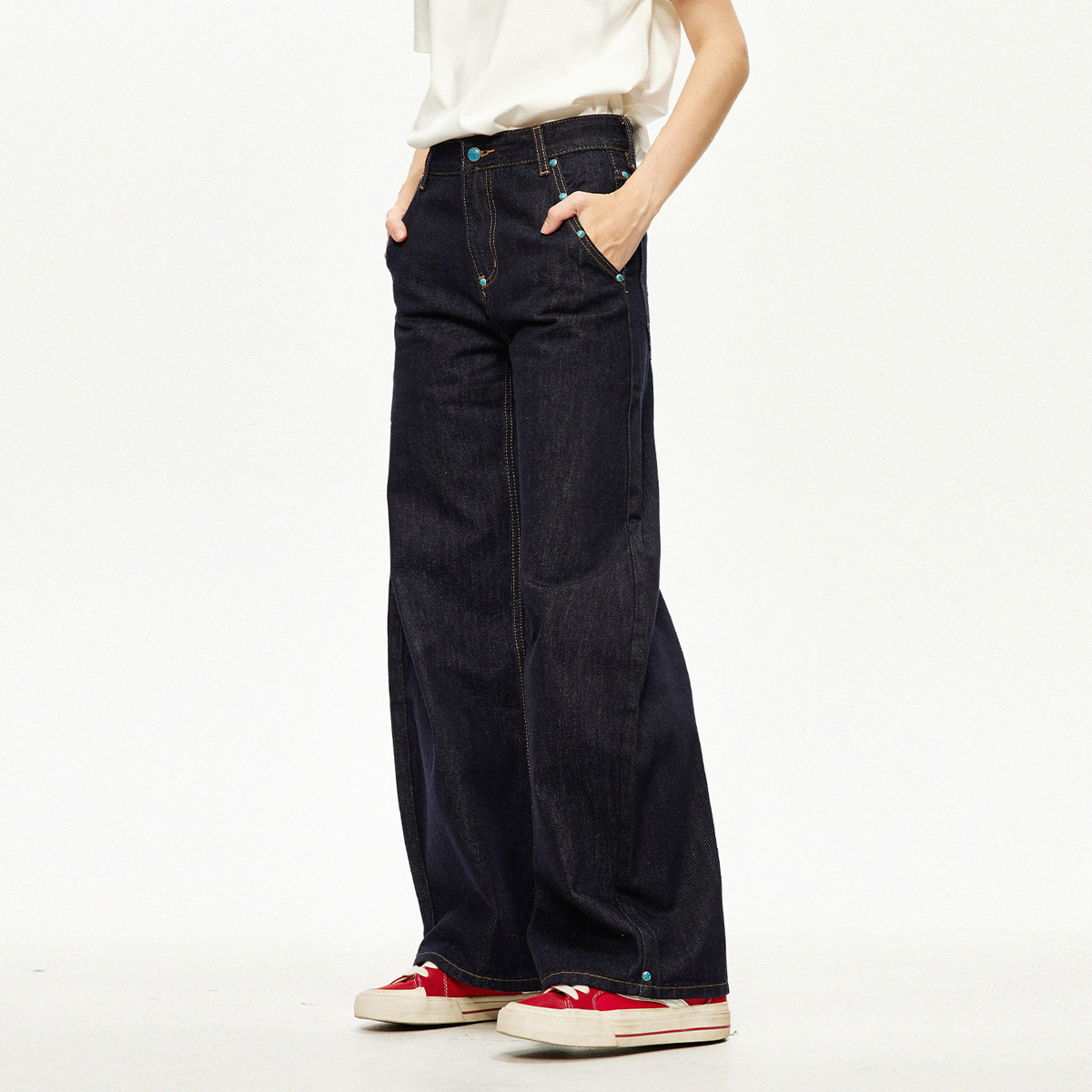 Men'S Fashion Pants - กางเกงยีนส์สไตล์อเมริกัน ฮิปฮอป สตรีทแวร์ แฟชั่นลำลอง ทรงหลวม สำหรับผู้ชายและผู้หญิง