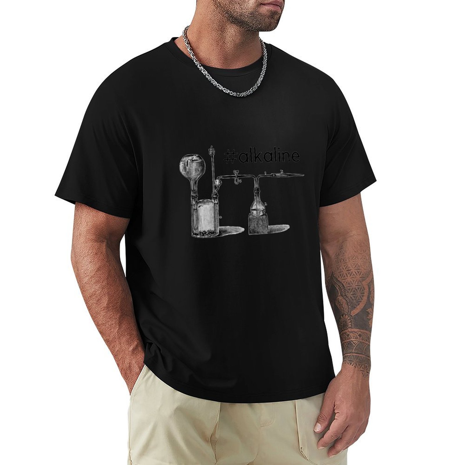 Mens Fashion Hashtags - เรลเทเบิล - เสื้อยืดแฟชั่นสไตล์เรียบง่ายลำลอง แฮชแท็ก อัลคาไลน์