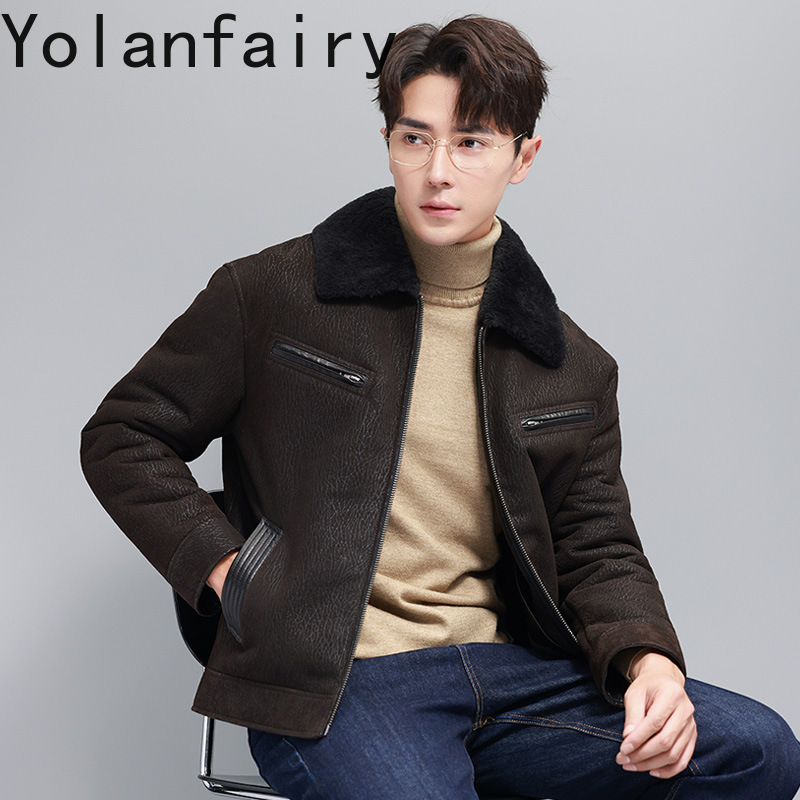 YOLANFAIRY Vintage แฟชั่นเสื้อ - Men'S Fashion Leather Jacket บทวิจารณ์และราคา