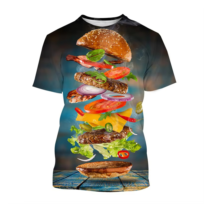เสื้อยืดพิมพ์ลายอาหาร 3 มิติ ต - Men'S Fashion Hamburg บทวิจารณ์และราคา