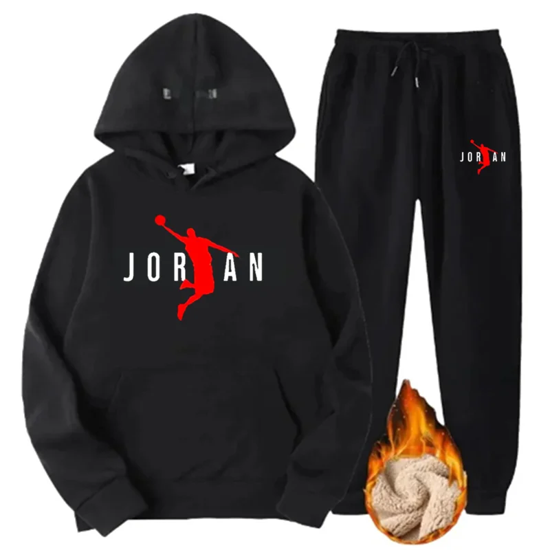 ชุดเสื้อฮู้ดและกางเกงวอร์มผ้าฟ - Jogger Sweatpants Men บทวิจารณ์และราคา