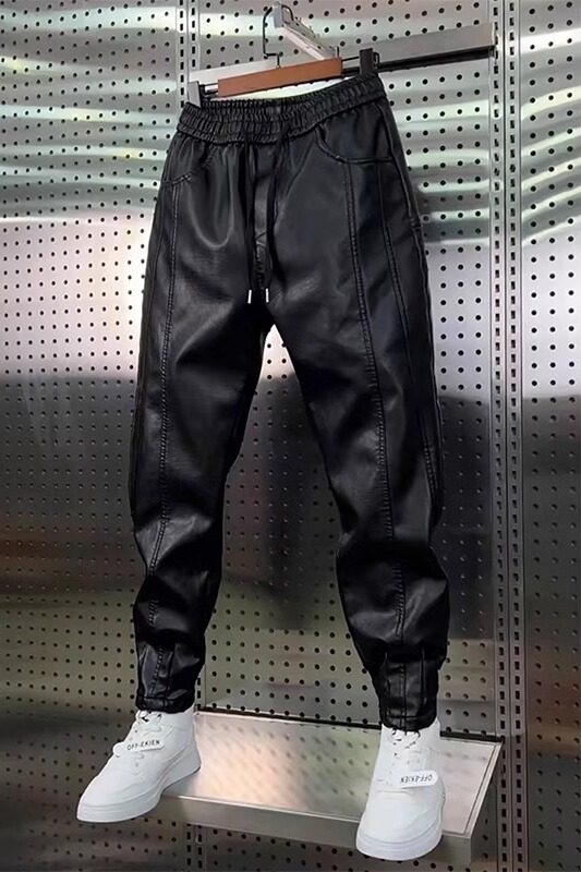 กางเกงหนังผู้ชาย Hip Hop Harem - Jogger Sweatpants Men บทวิจารณ์และราคา