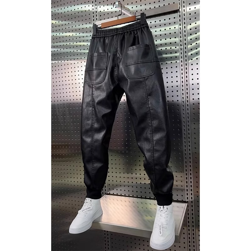 กางเกงหนังผู้ชาย Hip Hop Harem - Jogger Sweatpants Men บทวิจารณ์และราคา