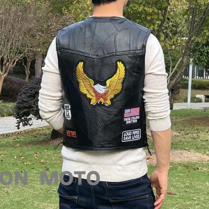 เสื้อกั๊กมอเตอร์ไซค์ใหม่สำหรับ - Men'S Fashion Leather Jacket บทวิจารณ์และราคา