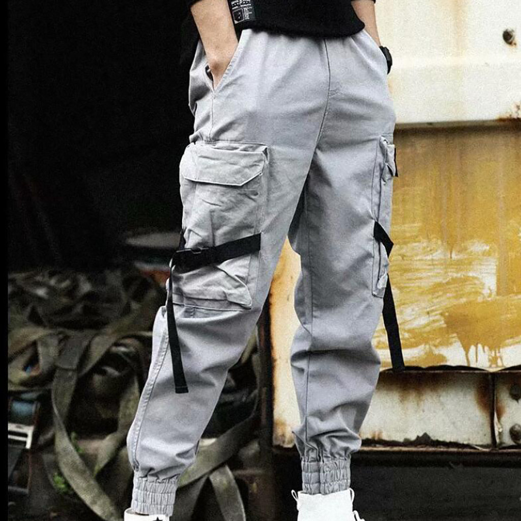 กางเกงคาร์โก้ทรงหลวมสำหรับผู้ช - Jogger Sweatpants Men บทวิจารณ์และราคา