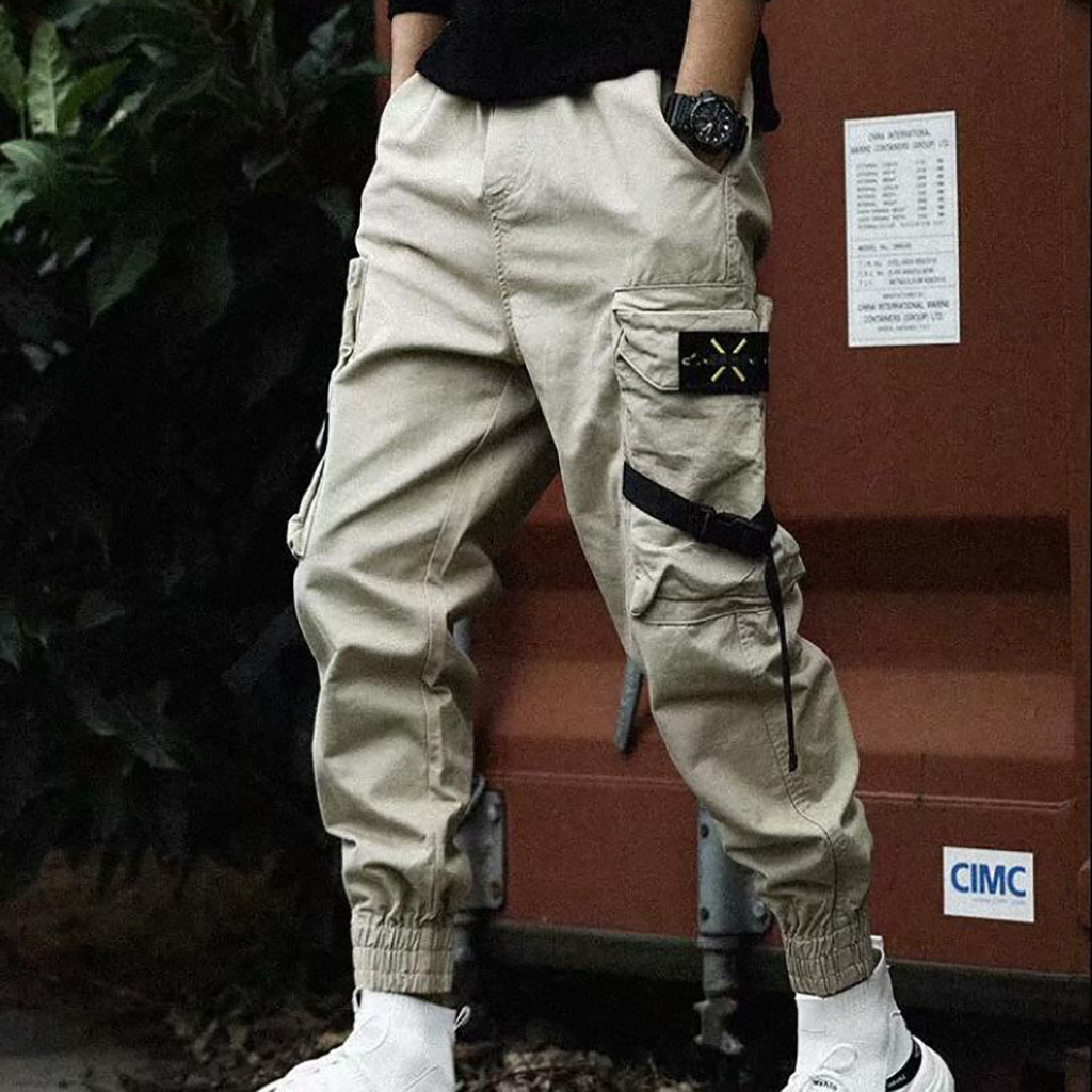 กางเกงคาร์โก้ทรงหลวมสำหรับผู้ช - Jogger Sweatpants Men บทวิจารณ์และราคา