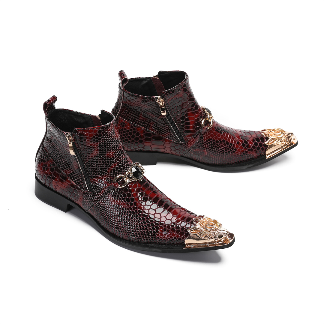 รองเท้าบูทข้อสั้นหนังแท้หัวแหล - Men'S Fashion Plus บทวิจารณ์และราคา