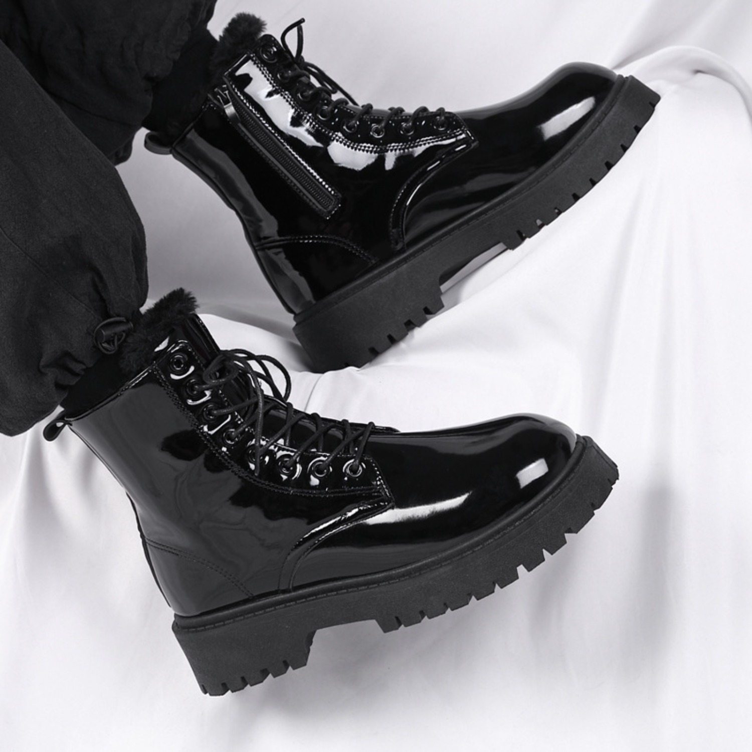 รองเท้าบูทหุ้มข้อบุขนหนานุ่มสำ - Men'S Fashion Plus บทวิจารณ์และราคา
