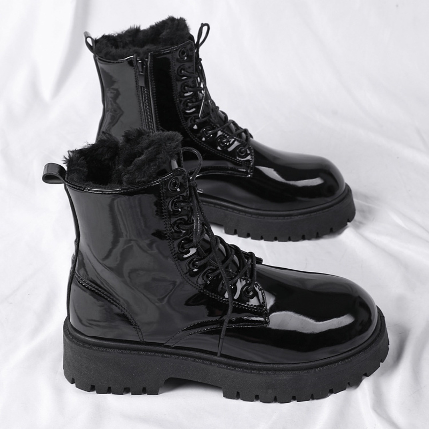รองเท้าบูทหุ้มข้อบุขนหนานุ่มสำ - Men'S Fashion Plus บทวิจารณ์และราคา