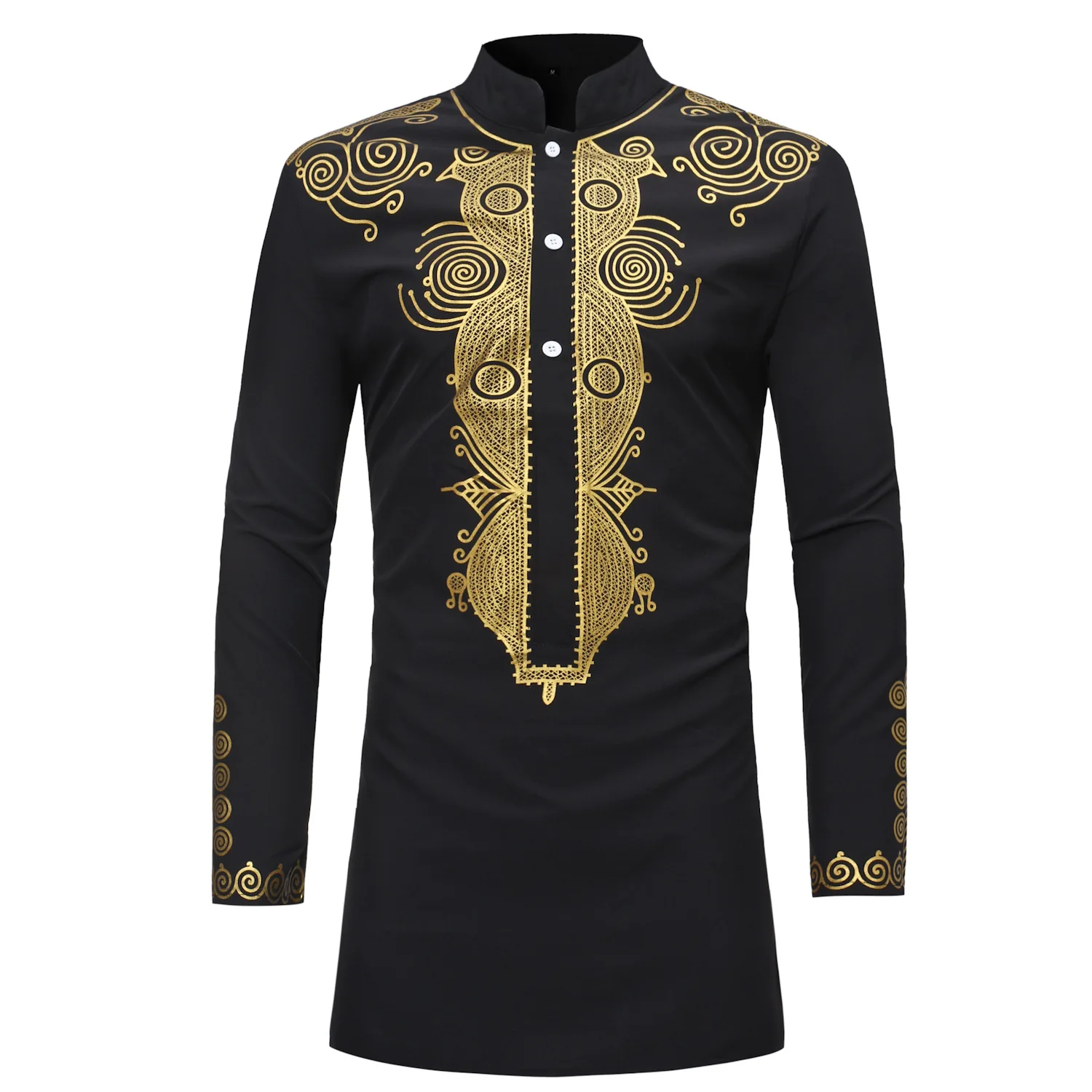 Stand Collarเสื้อมุสลิมเสื้อผ้ - Men'S Fashion Kurta บทวิจารณ์และราคา