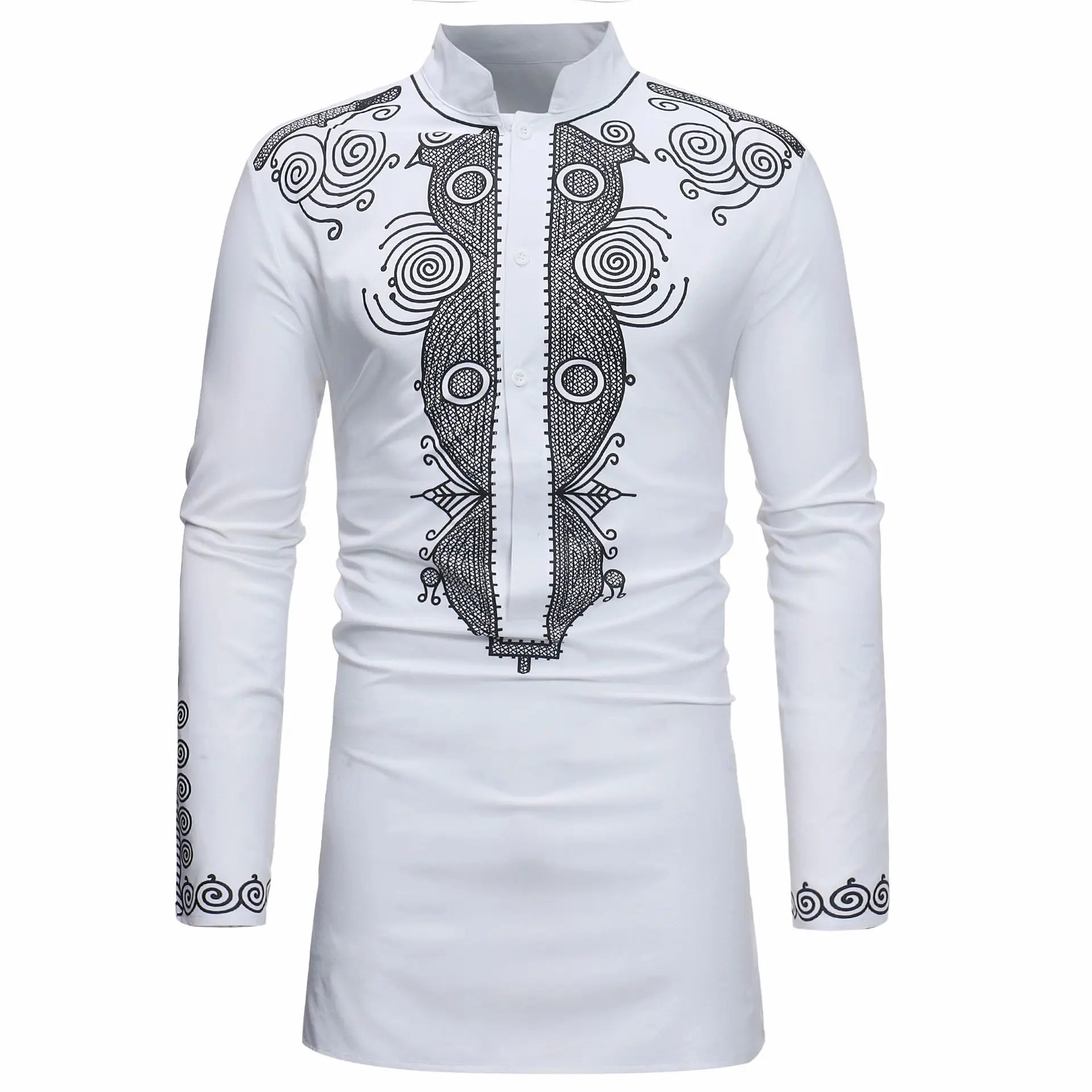 Stand Collarเสื้อมุสลิมเสื้อผ้ - Men'S Fashion Kurta บทวิจารณ์และราคา
