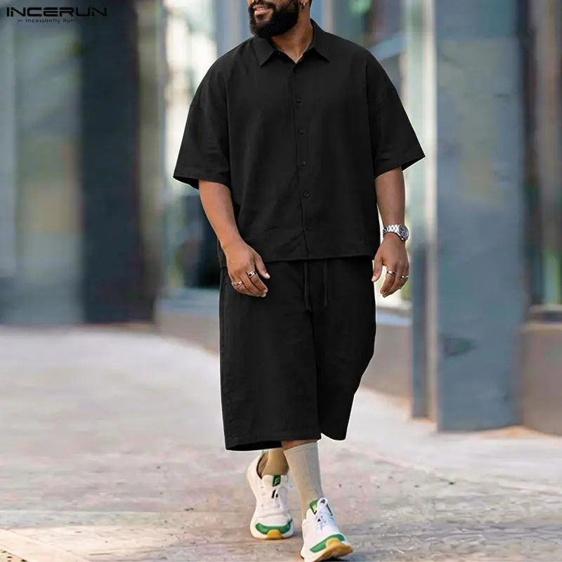 INCERUN ชุดเซ็ตผู้ชาย เสื้อเชิ - Men'S Fashion Pants บทวิจารณ์และราคา