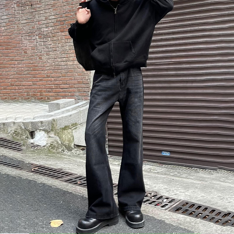 กางเกงยีนส์ทรงตรงสีดำล้วนสำหรั - Men'S Fashion Jeans And Boots บทวิจารณ์และราคา
