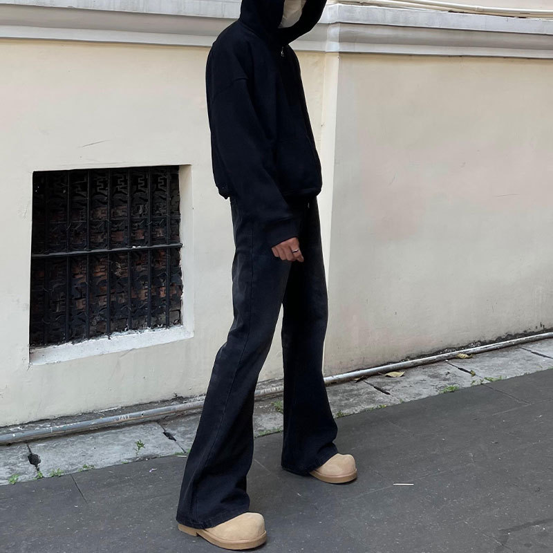 กางเกงยีนส์ทรงตรงสีดำล้วนสำหรั - Men'S Fashion Jeans And Boots บทวิจารณ์และราคา