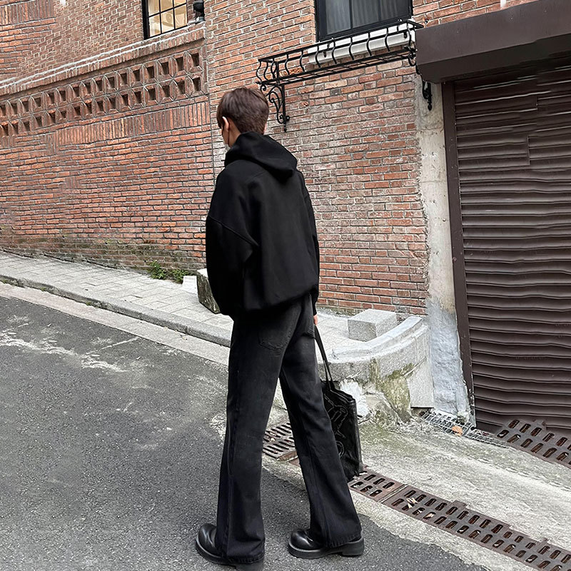 กางเกงยีนส์ทรงตรงสีดำล้วนสำหรั - Men'S Fashion Jeans And Boots บทวิจารณ์และราคา