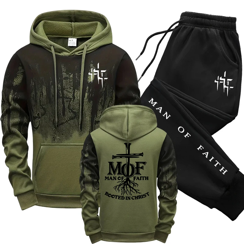 ชุดวอร์มผู้ชาย Man of Faith เส - Jogger Sweatpants Men บทวิจารณ์และราคา