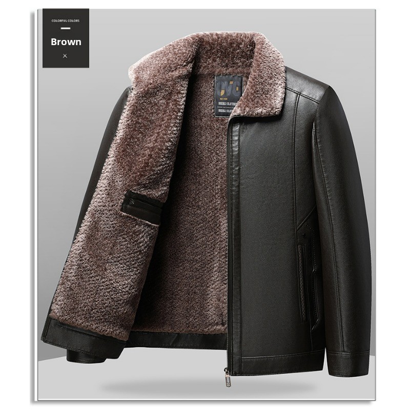 เสื้อแจ็คเก็ตหนังผู้ชายแบบอุ่น - Men'S Fashion Leather Jacket บทวิจารณ์และราคา
