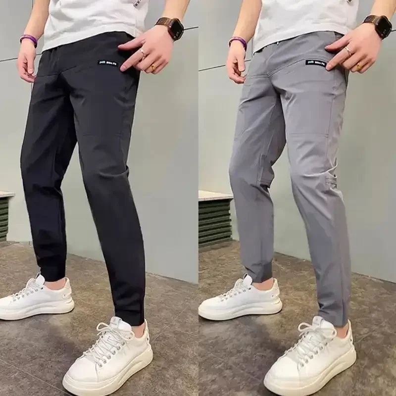 กางเกงคาร์โก้ผู้ชายผ้ายืดสูง ห - Jogger Sweatpants Men บทวิจารณ์และราคา