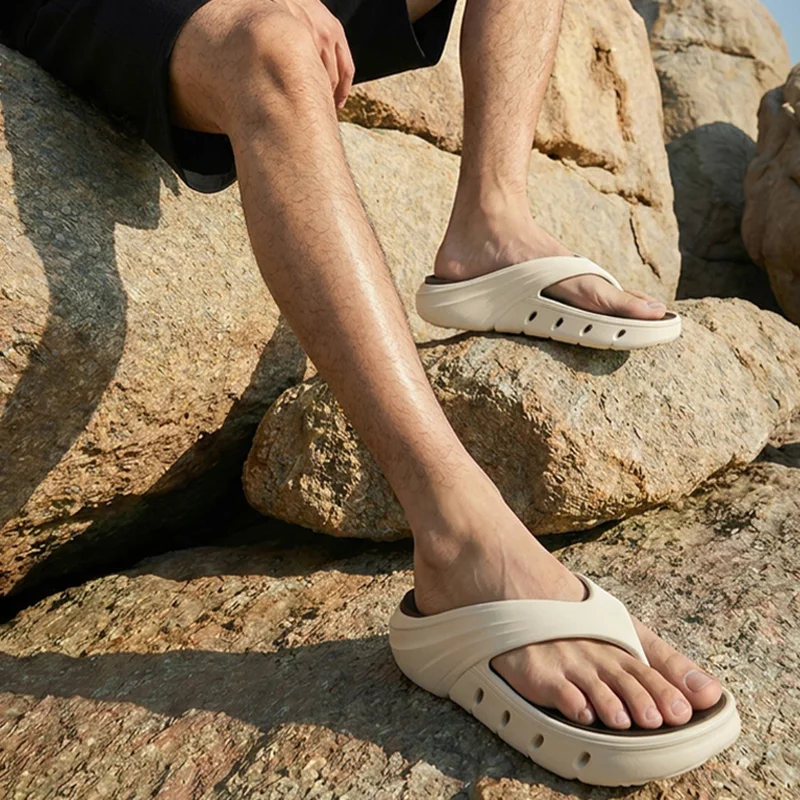 รองเท้าแตะชายหาดพื้นหนาแบบแพทช - Men'S Fashion Plus บทวิจารณ์และราคา