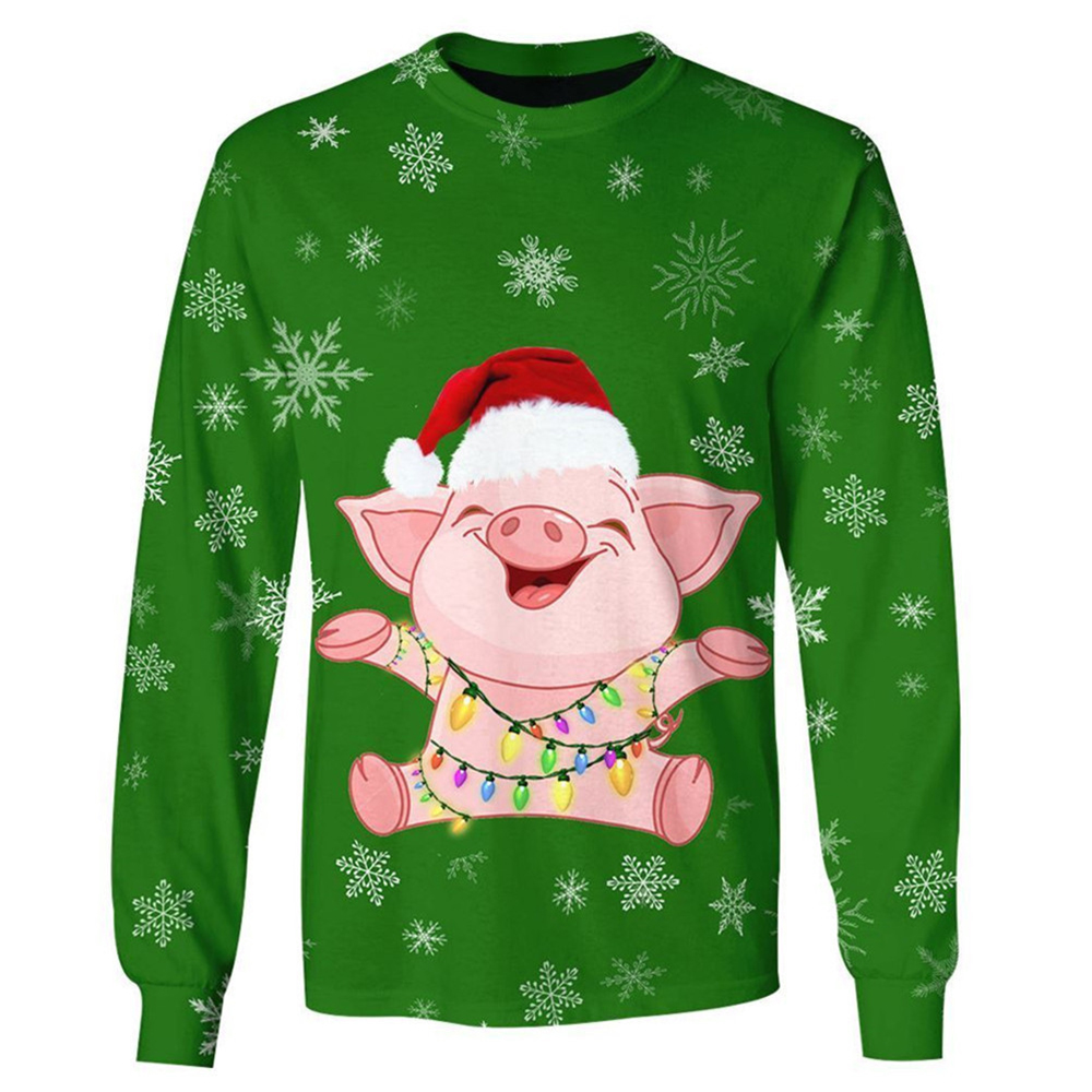 HX ตลก Piggy คริสต์มาส Hoodies - Mens Xmas Fashion บทวิจารณ์และราคา