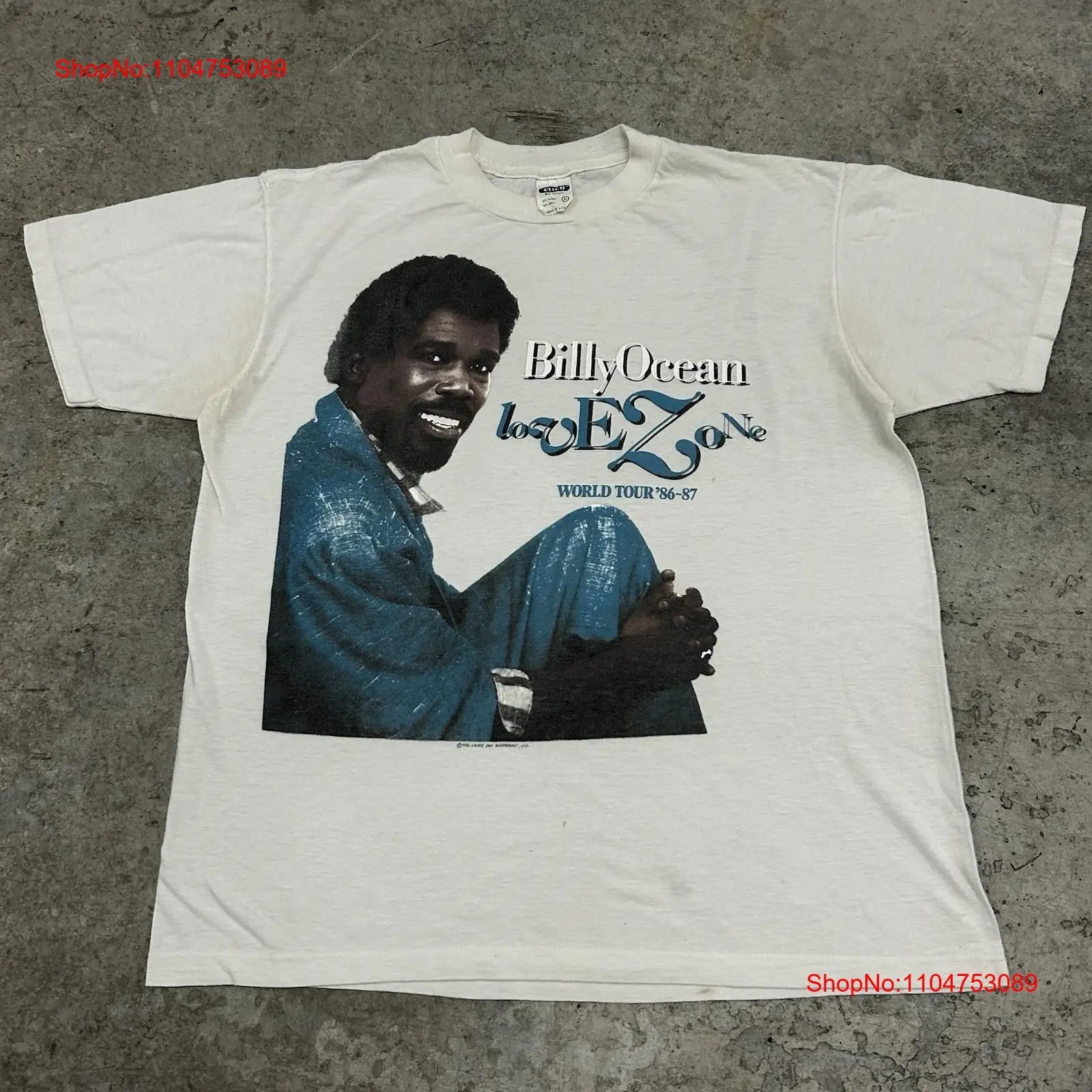 Vintage 80s Billy Ocean Band T - Mens Fashion World บทวิจารณ์และราคา