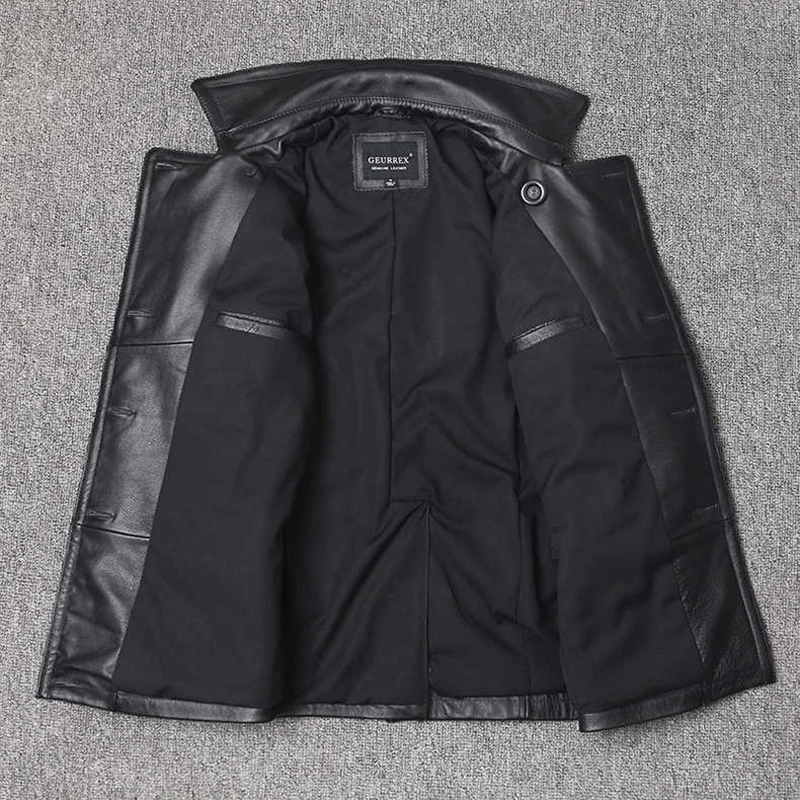 เสื้อแจ็คเก็ตหนังวัวเสื้อสำหรั - Men'S Fashion Leather Jacket บทวิจารณ์และราคา