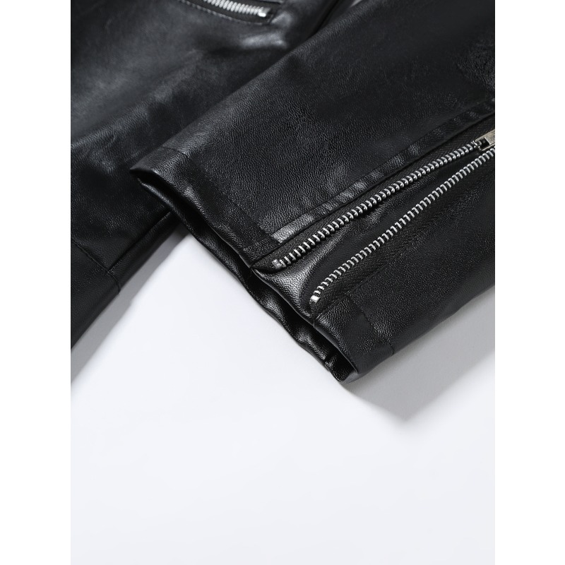 แจ็คเก็ตหนังผู้ชายแฟชั่นใหม่ ส - Men'S Fashion Leather Jacket บทวิจารณ์และราคา