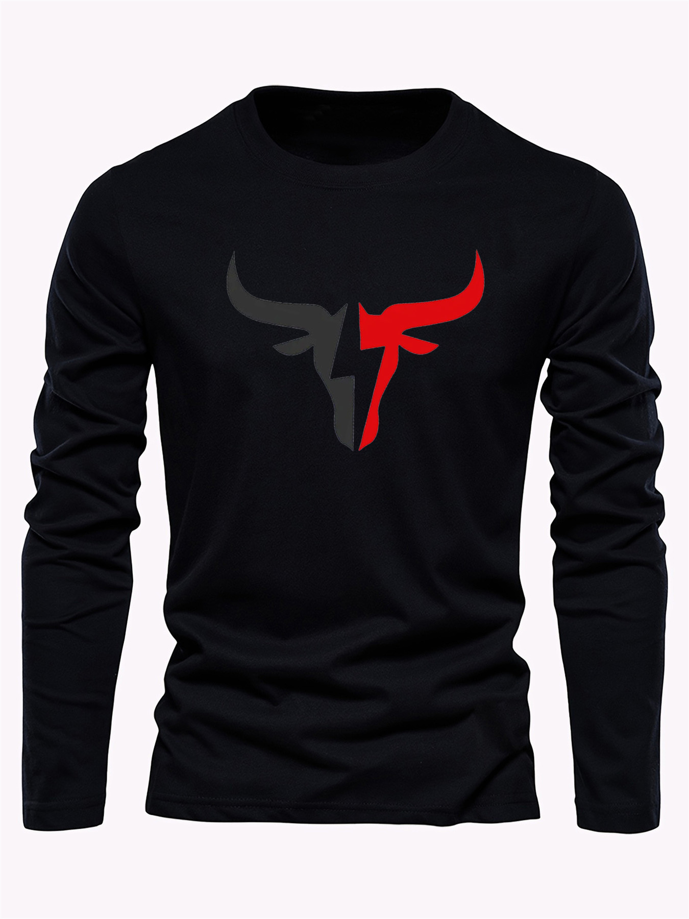 เสื้อยืดแขนยาวผู้ชายสีพื้นเรีย - Mens Fashion Style บทวิจารณ์และราคา