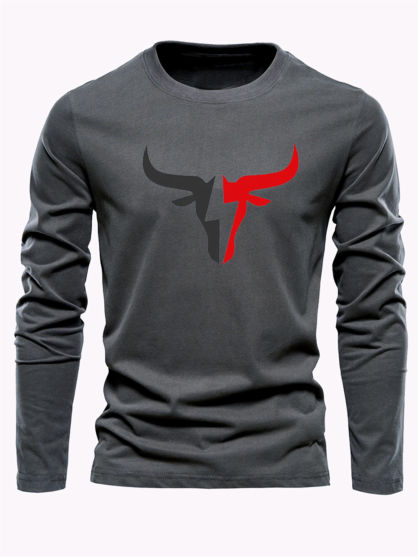 เสื้อยืดแขนยาวผู้ชายสีพื้นเรีย - Mens Fashion Style บทวิจารณ์และราคา