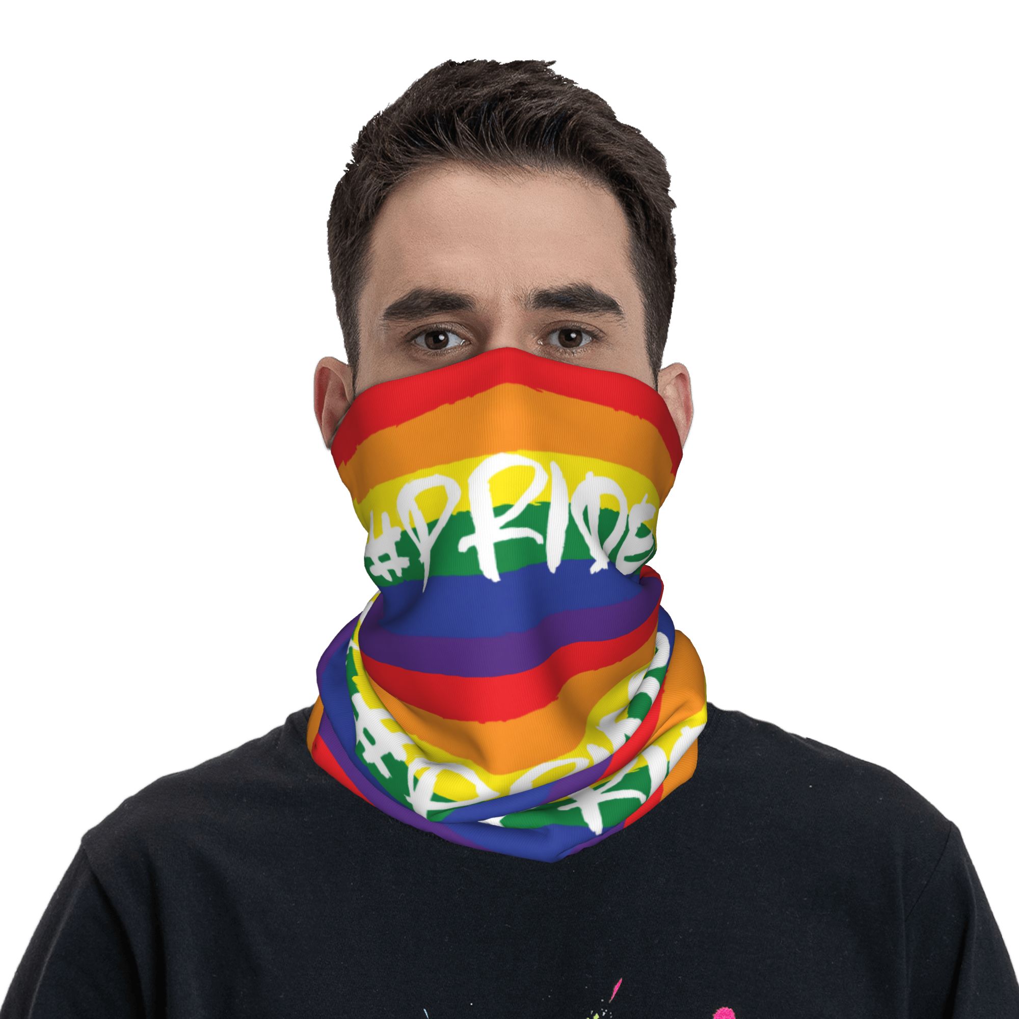 ผ้าพันคอพิมพ์ลายธงไพรด์ LGBT ผ - Mens Fashion Hashtags บทวิจารณ์และราคา