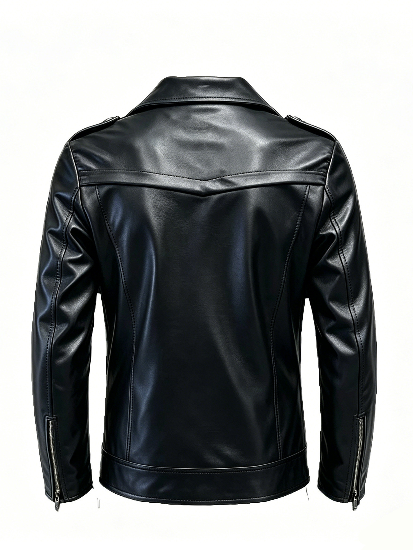 เสื้อแจ็คเก็ตผู้ชายลำลองซิปทรง - Men'S Fashion Leather Jacket บทวิจารณ์และราคา