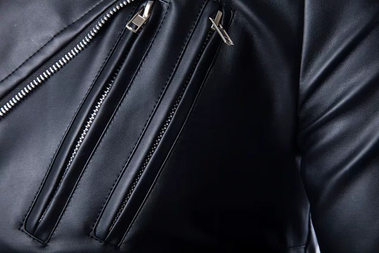 เสื้อแจ็คเก็ตผู้ชายลำลองซิปทรง - Men'S Fashion Leather Jacket บทวิจารณ์และราคา
