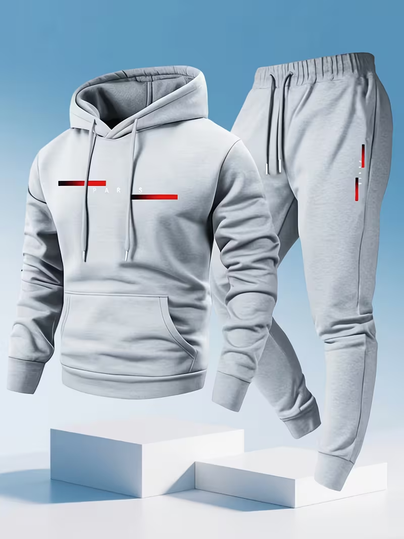 ชุดเซ็ตฮู้ดดี้และกางเกงขายาวพิ - Men'S Fashion Pants บทวิจารณ์และราคา