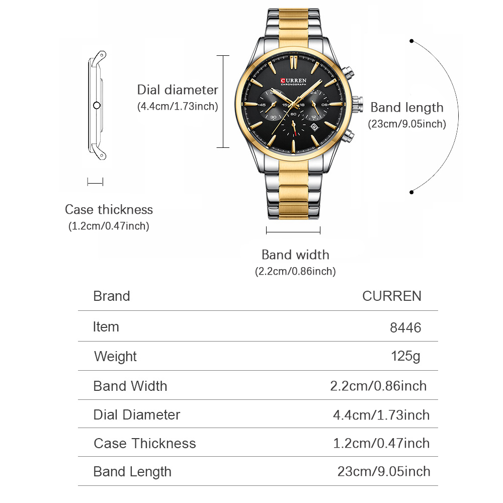 CURREN ลำลองควอตซ์โครโนสปอร์ตน - Men'S Fashion Model บทวิจารณ์และราคา