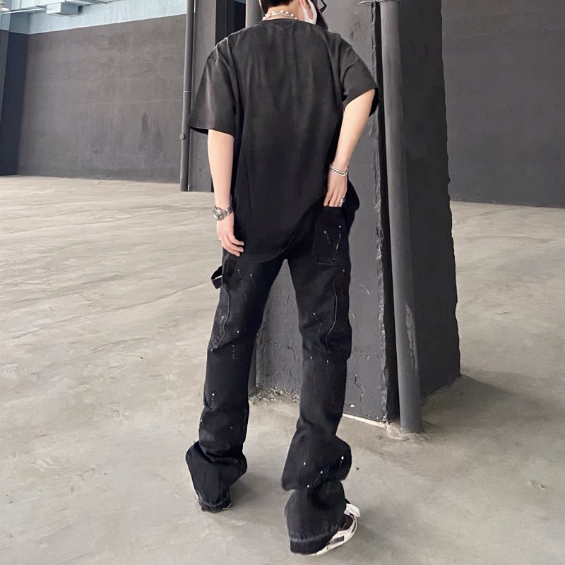 2025 ใหม่ Graffiti Splash Ink  - Men'S Fashion Jeans And Boots บทวิจารณ์และราคา