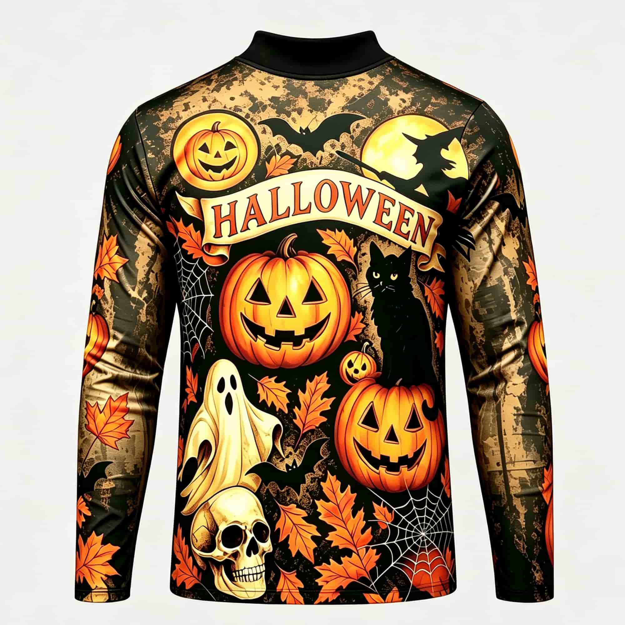 เสื้อยืดแขนยาวลายพิมพ์ฮาโลวีนส - Mens Fashion Style บทวิจารณ์และราคา