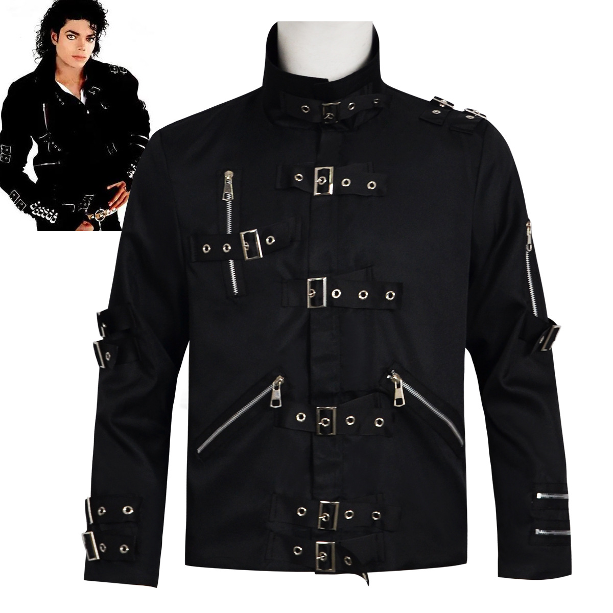 แจ็คเก็ตหนังพังก์เฮฟวีเมทัล V8 - Men'S Fashion Leather Jacket บทวิจารณ์และราคา