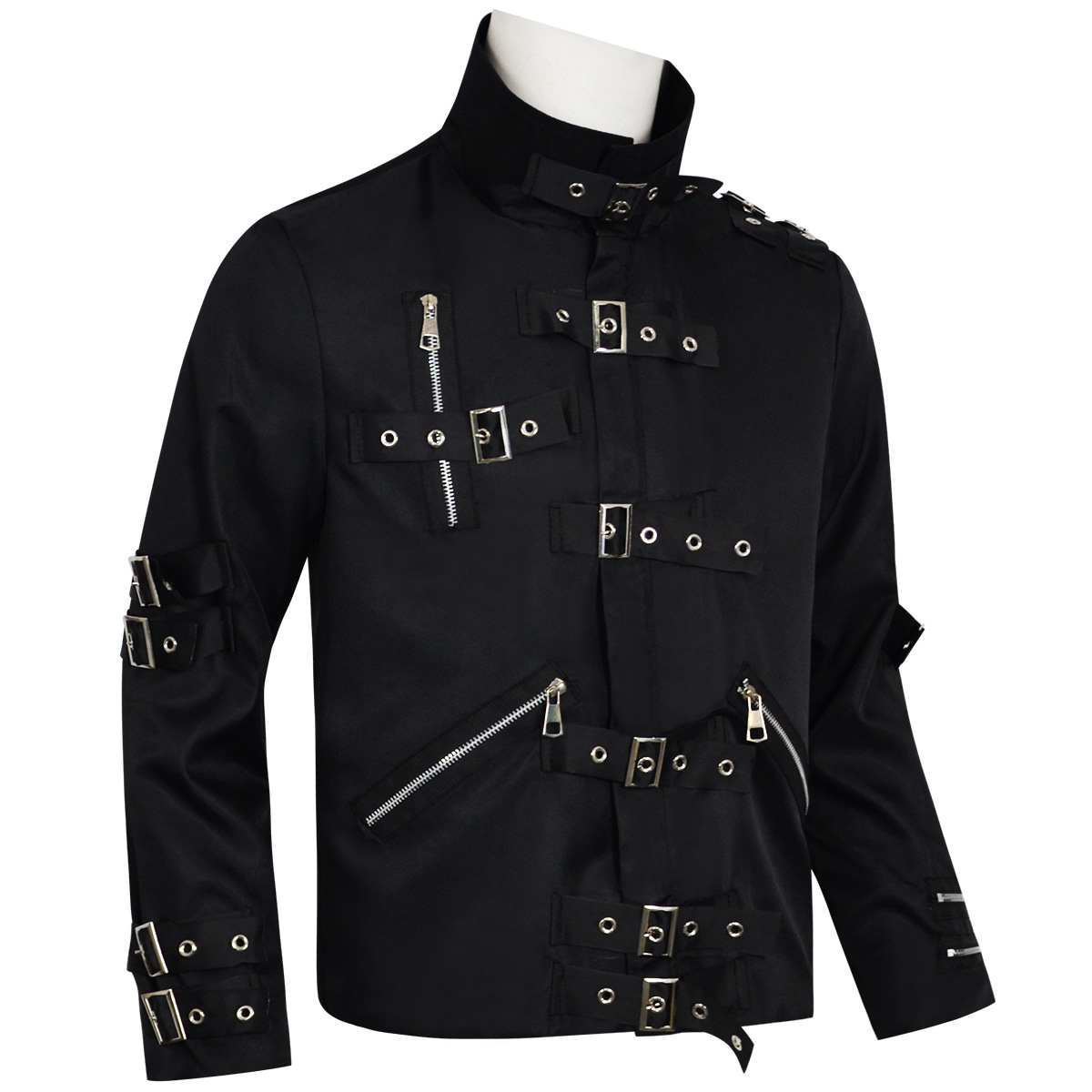 แจ็คเก็ตหนังพังก์เฮฟวีเมทัล V8 - Men'S Fashion Leather Jacket บทวิจารณ์และราคา
