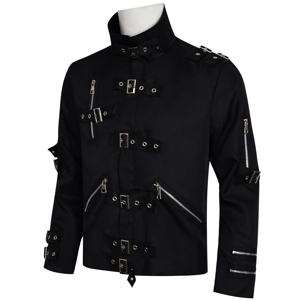 แจ็คเก็ตหนังพังก์เฮฟวีเมทัล V8 - Men'S Fashion Leather Jacket บทวิจารณ์และราคา